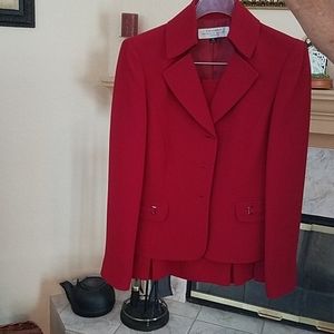Tahari 2 piece red suit.